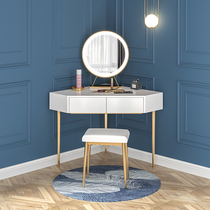 Nordic corner dressing table bedroom modern simple small apartment Net red ins dressing table light luxury triangle makeup table