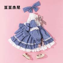 Girls spring dress 2022 new style female baby dress fashionable children Lolita Lolita princess dress