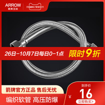 Wrigley stainless steel high pressure explosion-proof hose high pressure explosion-proof hose bathroom accessories wire braided faucet inlet hose