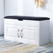 Shoe-changing stool-style shoe cabinet household entry door can sit on shoes stool Nordic soft bag cushion storage stool