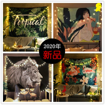 Background cloth ins Wind hanging layout wall decoration rental room dormitory bedroom wall cloth net red head hanging painting