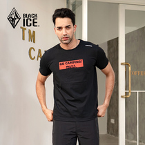 Black Ice new outdoor casual cotton T-shirt round neck print half sleeve mens breathable short sleeve F1503