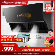 Wan and 822 smokers side-sucking household kitchen suction machine wall-mounted large suction exhaust machine new products