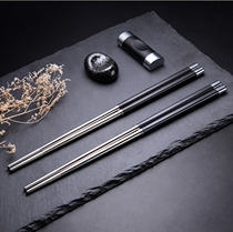 Japanese chopsticks 304 stainless steel environmental protection chopsticks frosted home chopsticks minimalist creative chopsticks personality Zen chopsticks