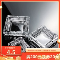 Ashtray Eu Style Size Number Crystal Glass Smoke Cylinder Creative Home Living Room Office Tea Table Pendulum anti-fly ash