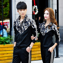 Couple sports suit mens 2020 autumn new casual fashion thin ghost dance group sportswear womens spring and autumn