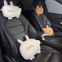 Inside the car with a cartonin head pillow pair of cute waist rests on the car seat pillow net red female neck neck pillow to hold on