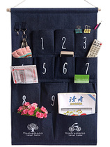 Large multi-layer fabric storage bag hanging bag Wall Wall Wall door rear wall hanging bed storage artifact storage bag