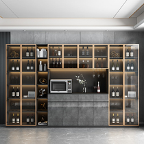 Living room wine cabinet light luxury high-end lockers modern simple sideboard integrated wall cabinet glass door display cabinet