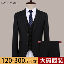 Mens large size suit suit Fat business suit plus fat plus large suit jacket Groom suit business suit spring