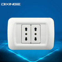 10A SCALE TWO-WAY SOCKET 118 TYPE THREE ROUND HOLE 2 DOUBLE UNITED 16A ITALY GAUGE WALL POWER SOCKET