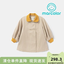 Makale shopping mall same style 2022 spring new girls oversized lapel A version windbreaker lantern sleeve jacket