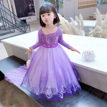 2021 New Halloween childrens dress female baby girl snowy dress girl Aisha dress