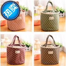 Work with rice box bag c round electric heating lunch box bag Hand bag insulation thick lady bag simple