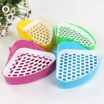 Rabbit Toilet Small Number Triangle Dutch Pig Guinea Pig Rabbit Urine Basin Bedpan Dragon Cat Pituitary Ear Rabbit Pet Supplies Shit Basin