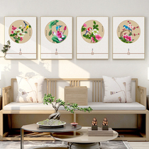 ABV Old Three Cross embroidered pure cotton thread embroidered with precision printed quadrulian flowers Chinese windy scents all season spring and summer autumn