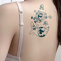 SpongeBob tattoo stickers not halo color juice juice tattoo stickers cant be removed tattoo stickers can last for 2 weeks
