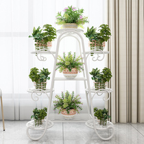 Flower shelf triple floor-style European-style shelf balcony iron art multi-meat with green loo bracket climbing living-room