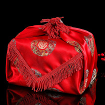 Wedding supplies newcomer wedding banquet parcel red cloth gilded leather cloth bride dowry package cloth