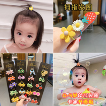 Baby hair ring headwear girl baby zezhaired hair baby small pimp leather gluten without injury hair head rope emblared with small number