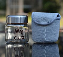 Mini cup glass women small portable hand Cup cute small heat-resistant tea fresh Net red beans