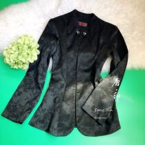 Breaking code special temperament womens TANG suit jacket Dark Flower Design double layer has inner TANG-20