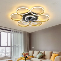 Ultra thin suction top fan light bedroom living room home light lavish new ceiling fan light Restaurant with electric fan chandelier package