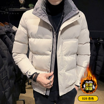 Cotton clothes men 2021 Winter New down cotton clothes slim Korean casual stand collar men thick large size coat tide