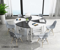 Activity table and chair programming classroom splicing table creative tutorial class training table Rubiks cube course table and chair reception hall meeting