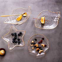 Phantom of the Opera Phnom Penh transparent glass plate ocean series bowl tableware set fruit plate snacks dessert cake plate