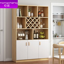 Simple wine cabinet Household living room entrance locker Small apartment open door storage cabinet Foyer dining side cabinet with backplane