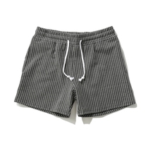 Cotton vertical striped shorts mens three-point pants summer casual sports shorts mens running fitness trend 3 points pants