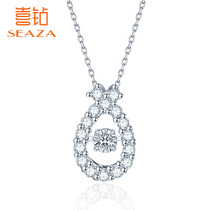 Diamond necklace female white 18K gold smart pendant exquisite group inlay choker new recommended to send girlfriend