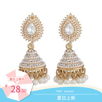 Sunny day creative fashion earrings fashion personality water drop earrings new pearl pendant earrings