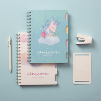 Coil paging partition paper file folder paging label index paper multi-function label layered thickened notepad