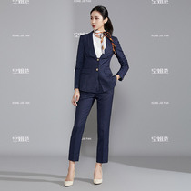 Flight attendant Fan high-end professional suit suit female president Temperament Commuter Office Worker Bank Manager Work Clothes Positive Dress