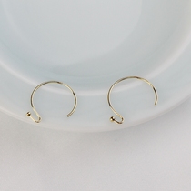 Domestic 14K bag gold accessories semi-circle C-shaped ear hook diy earrings earrings homemade handmade ornament finished material