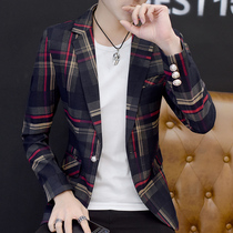  Hong Kong hair stylist small suit male 2019 autumn new wild personality nightclub Korean version of the tide slim casual jacket
