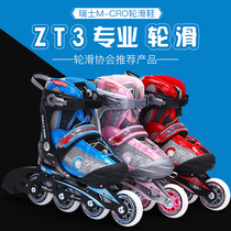 Swiss M-CRO ZT3 children roller skates Skate Adjustable Straight Skate Set Professional Childrens Drought