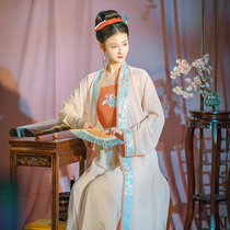 Chi Xia Fenghualu: Shuyu original improvement Hanfu Song system double-breasted long sling Song pants Li Qingzhao