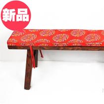 Chinese furniture long 07 stool cushion with brown mat dining chair cushion non-slip Chinese style classical color can be customized Zheng