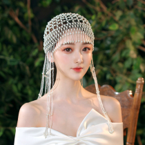 Bride Pearl Tassel Hat Beautiful Super Immortal Bangs Wedding Photo Studio Creative Korean Wedding Headwear
