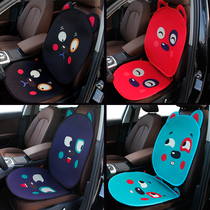 Cartoon car cushion net red ins monolithic rear seat four seasons universal summer cool pad goddess linen monolithic