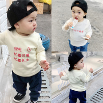 Female Baby Spring Dress Undershirt 0-1 Year Old Children Mens Spring Spring Full Village Hopes Clothes Baby Long Sleeve T Shirt