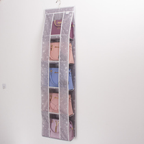 New door back bag storage hanging bag Hanging fabric dustproof family storage wall hanging multi-layer storage bag