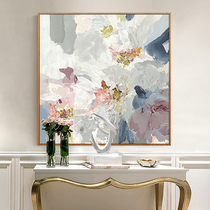 Hand painted oil painting Living room Xuanguan Modern Brief Nordic Abstract Flower restaurant Greatly Hung Painting Decoration Painting Flowers Sea