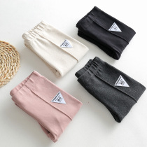 Girls underpants underpants spring and autumn wear children cute foreign air thin section black CUHK child pure cotton little girl 90% pants