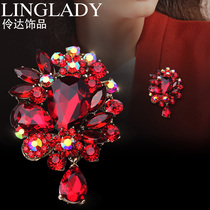 European and American vintage brooch female fashion pin decorative corsage coat windbreaker accessories Korean luxury atmospheric clasp