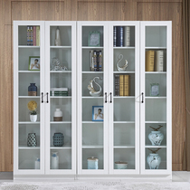 Yiyi furniture simple modern glass door bookcase free combination bookshelf study display locker dustproof bookcase