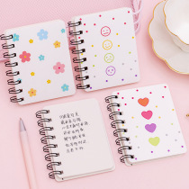 Hyuna small flower English word coil book student mini portable loose leaf notebook notepad A7 Pocket Book